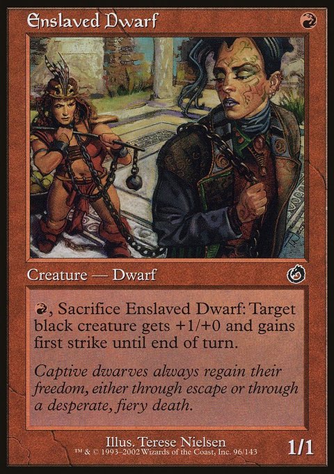 Enslaved Dwarf, Torment #96, Magic: The Gathering card