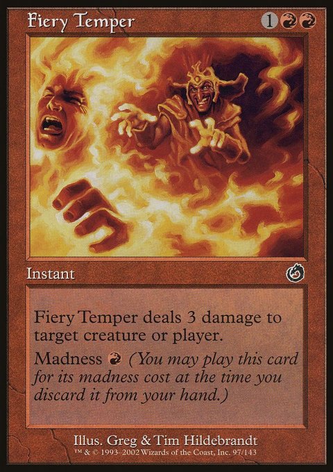 Fiery Temper, Torment #97, Magic: The Gathering card