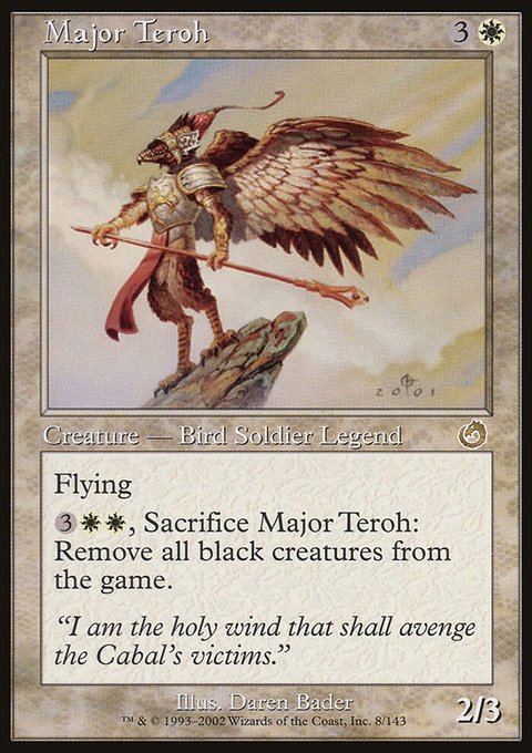 Major Teroh, Torment #8, Magic: The Gathering card