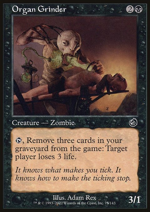 Organ Grinder, Torment #75, Magic: The Gathering card
