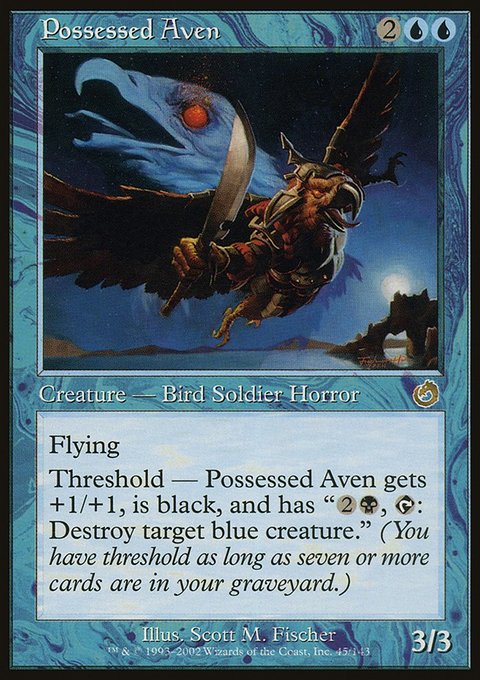 Possessed Aven, Torment #45, Magic: The Gathering card