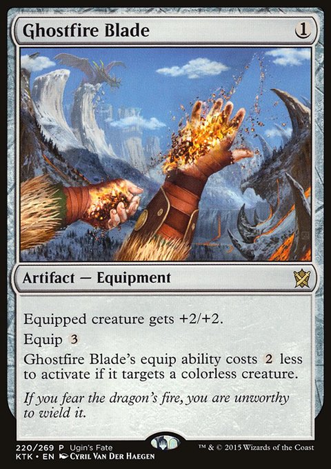 Ghostfire Blade, Ugin's Fate #220, Magic: The Gathering card