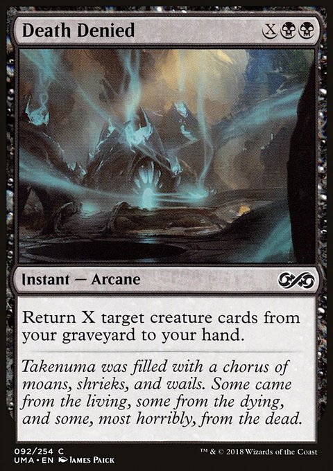 Death Denied, Ultimate Masters #92, Magic: The Gathering card