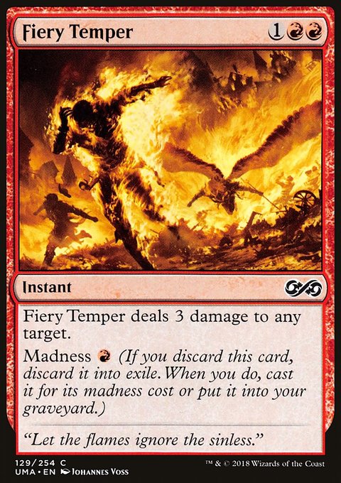 Fiery Temper, Ultimate Masters #129, Magic: The Gathering card