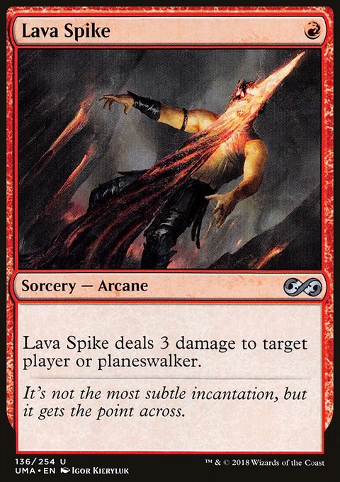 Lava Spike, Ultimate Masters #136, Magic: The Gathering card