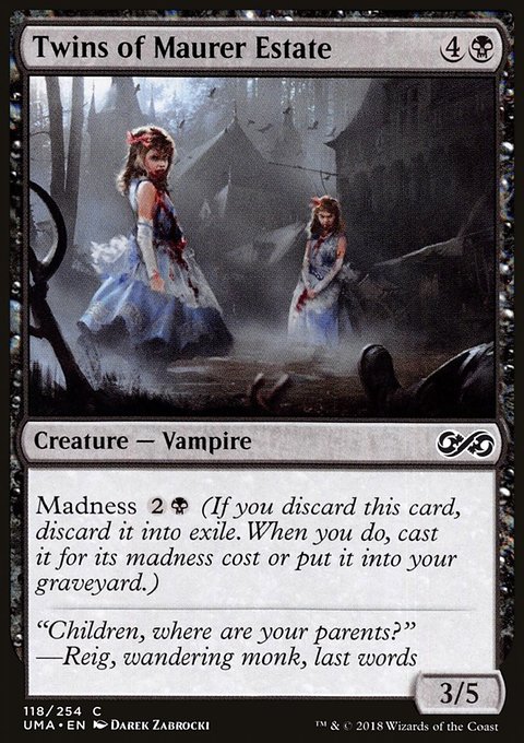 Twins of Maurer Estate, Ultimate Masters #118, Magic: The Gathering card