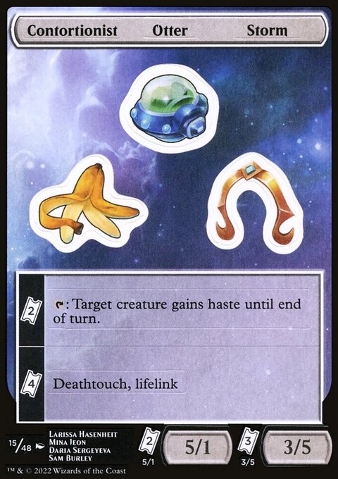 Contortionist Otter Storm, Unfinity Sticker Sheets #15, Magic: The Gathering card