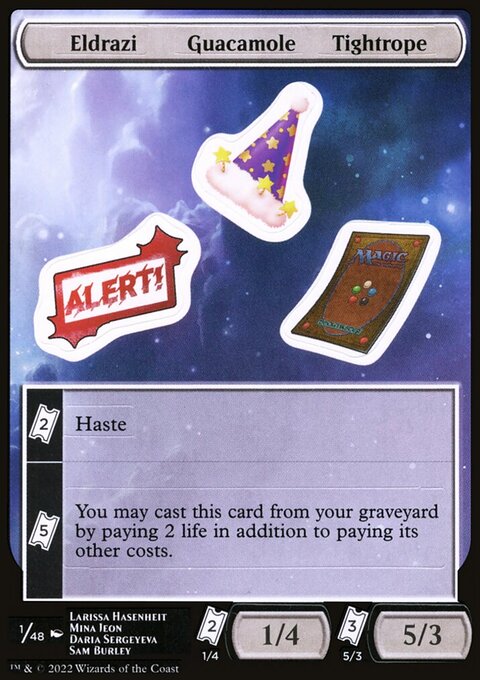 Eldrazi Guacamole Tightrope, Unfinity Sticker Sheets #1, Magic: The Gathering card