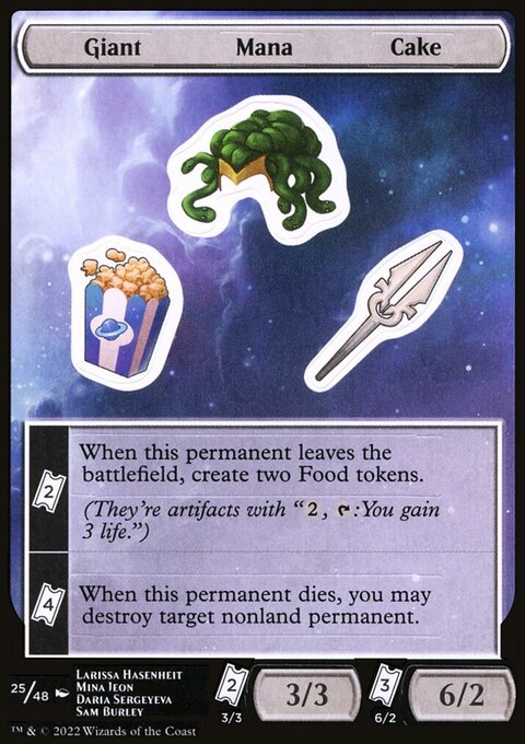 Giant Mana Cake, Unfinity Sticker Sheets #25, Magic: The Gathering card