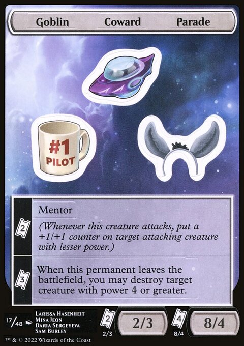 Goblin Coward Parade, Unfinity Sticker Sheets #17, Magic: The Gathering card