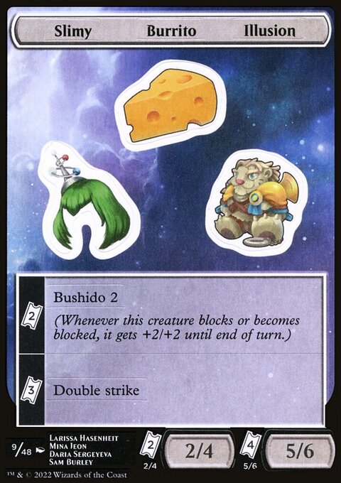 Slimy Burrito Illusion, Unfinity Sticker Sheets #9, Magic: The Gathering card