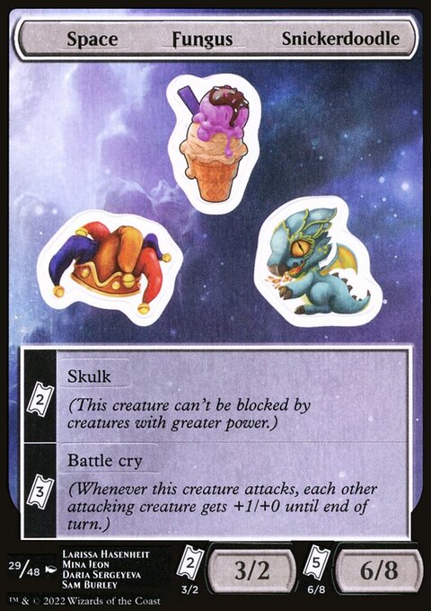 Space Fungus Snickerdoodle, Unfinity Sticker Sheets #29, Magic: The Gathering card