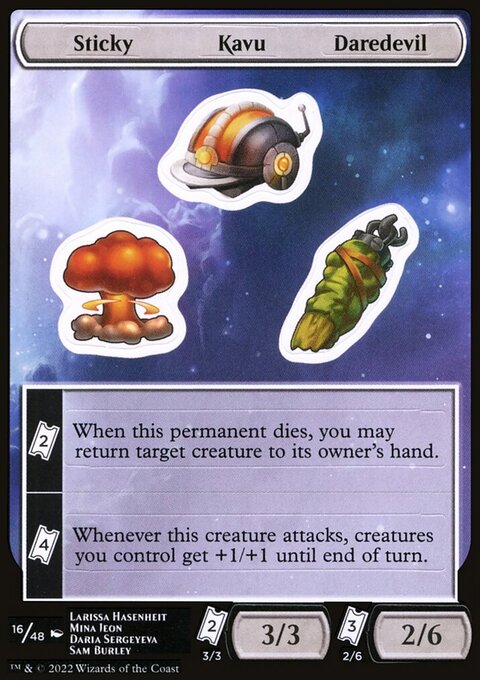 Sticky Kavu Daredevil, Unfinity Sticker Sheets #16, Magic: The Gathering card