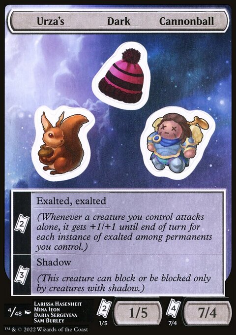 Urza's Dark Cannonball, Unfinity Sticker Sheets #4, Magic: The Gathering card