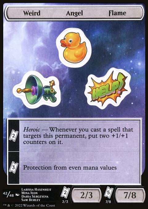 Weird Angel Flame, Unfinity Sticker Sheets #42, Magic: The Gathering card