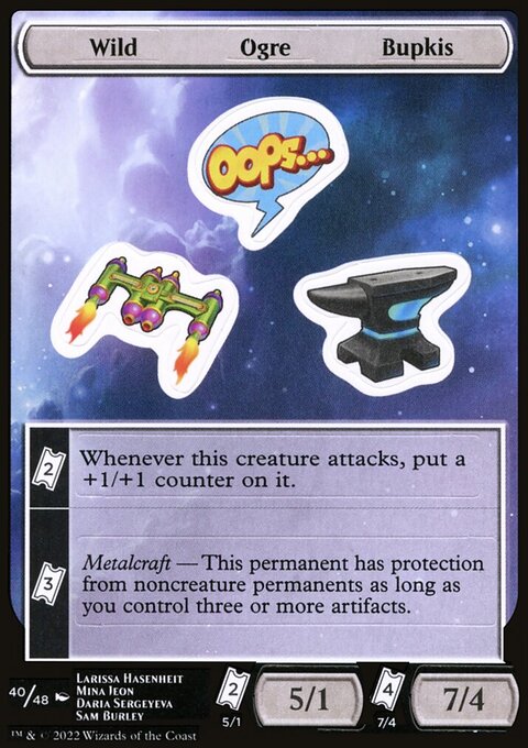 Wild Ogre Bupkis, Unfinity Sticker Sheets #40, Magic: The Gathering card