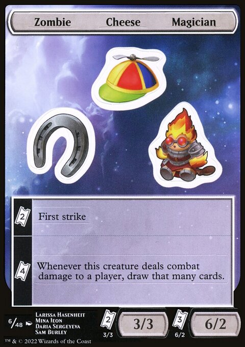 Zombie Cheese Magician, Unfinity Sticker Sheets #6, Magic: The Gathering card