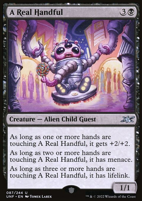 A Real Handful, Unfinity #87, Magic: The Gathering card