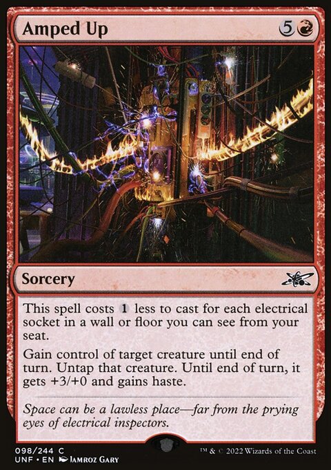 Amped Up, Unfinity #98, Magic: The Gathering card