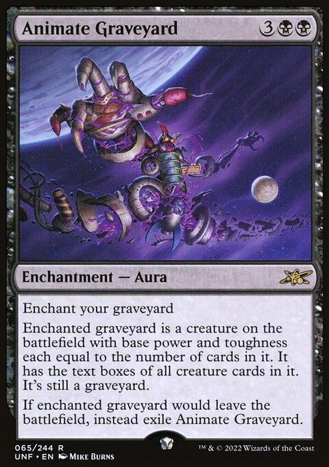 Animate Graveyard, Unfinity #65, Magic: The Gathering card