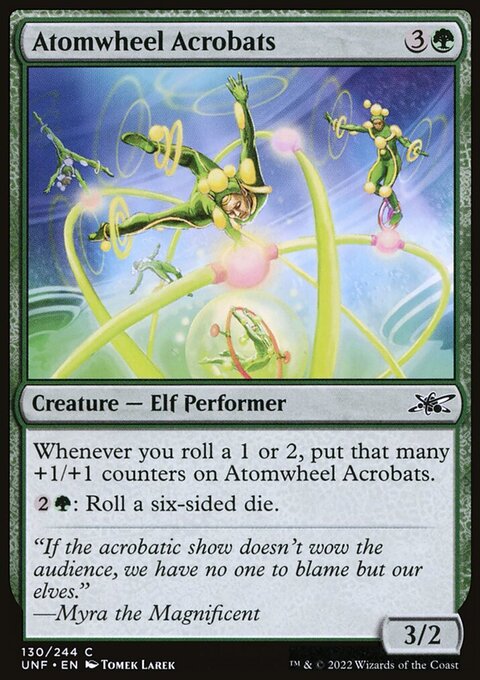 Atomwheel Acrobats, Unfinity #130, Magic: The Gathering card
