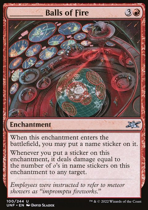 _____ Balls of Fire, Unfinity #100, Magic: The Gathering card
