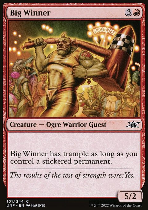 Big Winner, Unfinity #101, Magic: The Gathering card