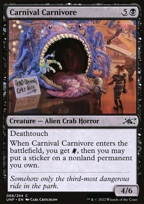 Carnival Carnivore, Unfinity #68, Magic: The Gathering card