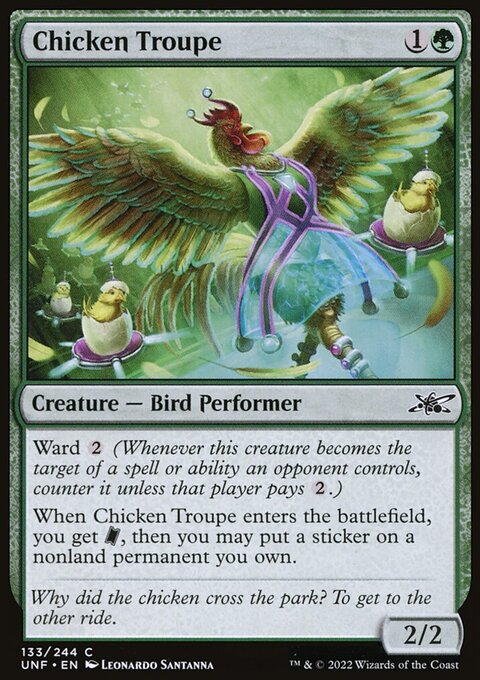 Chicken Troupe, Unfinity #133, Magic: The Gathering card