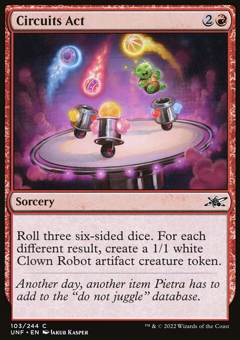 Circuits Act, Unfinity #103, Magic: The Gathering card