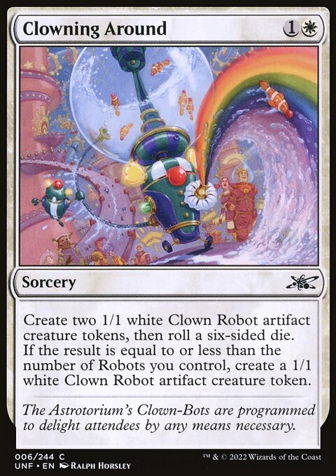 Clowning Around, Unfinity #6, Magic: The Gathering card