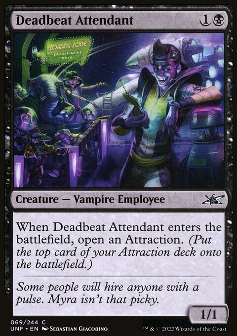 Deadbeat Attendant, Unfinity #69, Magic: The Gathering card