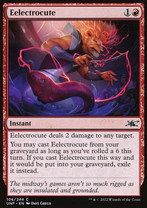 Eelectrocute, Unfinity #106, Magic: The Gathering card