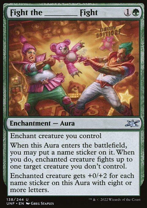 Fight the _____ Fight, Unfinity #138, Magic: The Gathering card