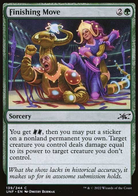 Finishing Move, Unfinity #139, Magic: The Gathering card