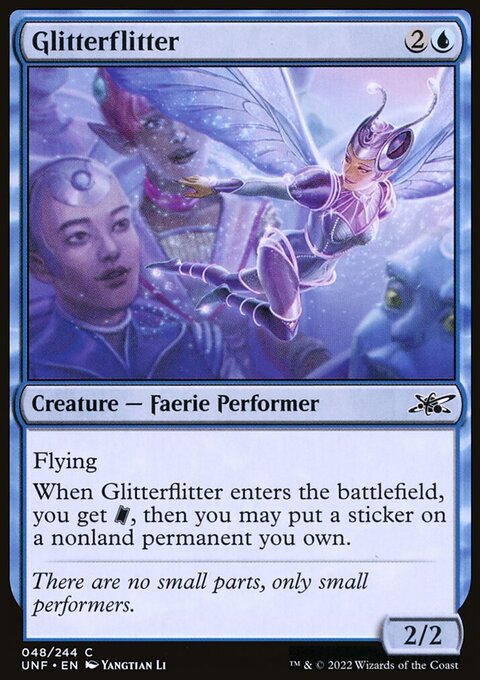 Glitterflitter, Unfinity #48, Magic: The Gathering card