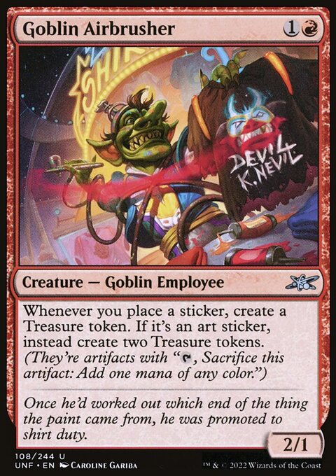 Goblin Airbrusher, Unfinity #108, Magic: The Gathering card