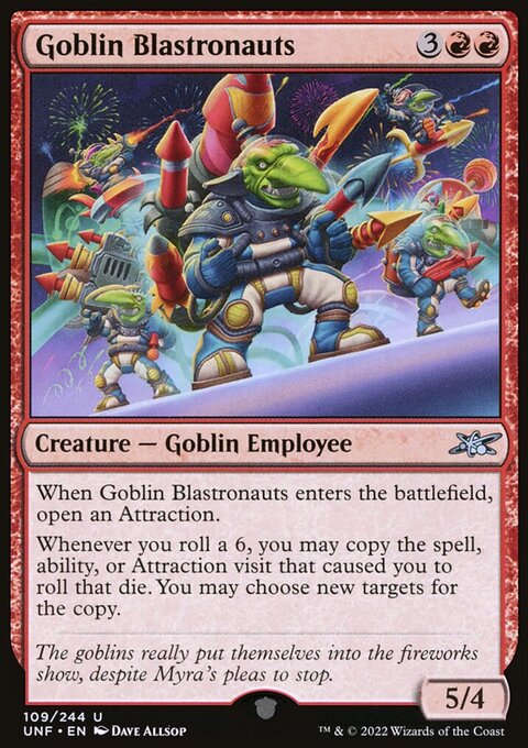 Goblin Blastronauts, Unfinity #109, Magic: The Gathering card