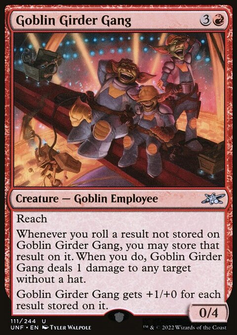 Goblin Girder Gang, Unfinity #111, Magic: The Gathering card