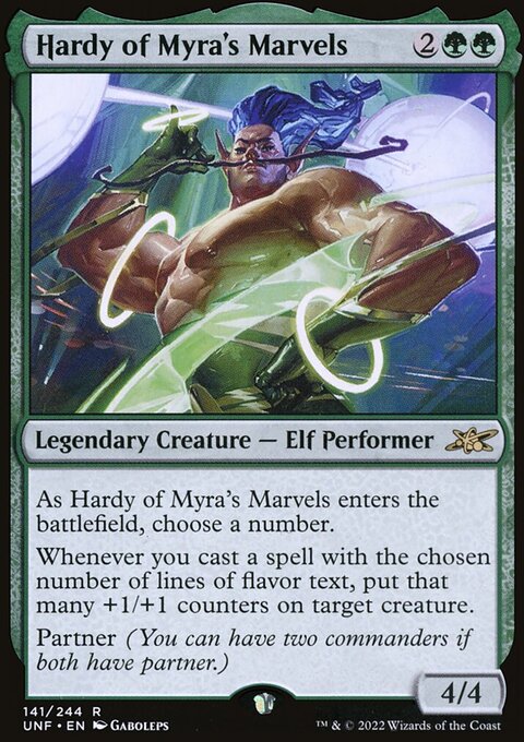 Hardy of Myra's Marvels, Unfinity #141, Magic: The Gathering card