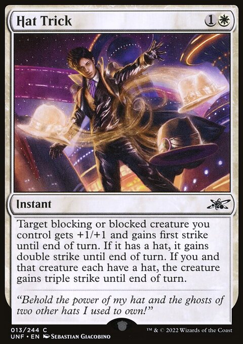 Hat Trick, Unfinity #13, Magic: The Gathering card
