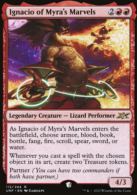 Ignacio of Myra's Marvels, Unfinity #112, Magic: The Gathering card