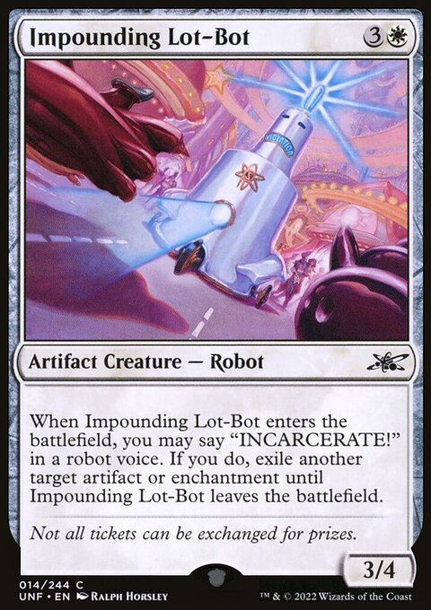 Impounding Lot-Bot, Unfinity #14, Magic: The Gathering card