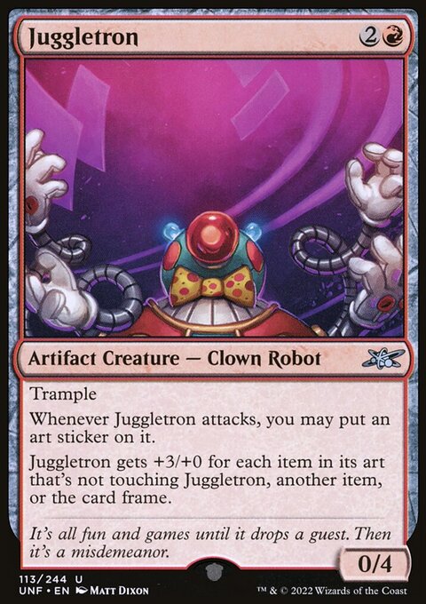 Juggletron, Unfinity #113, Magic: The Gathering card