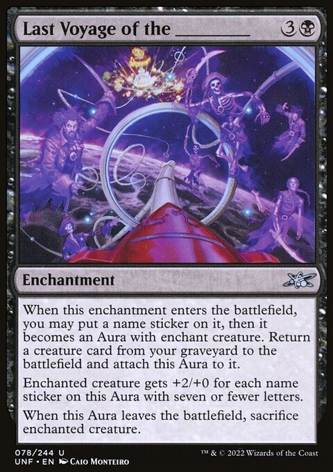Last Voyage of the _____, Unfinity #78, Magic: The Gathering card