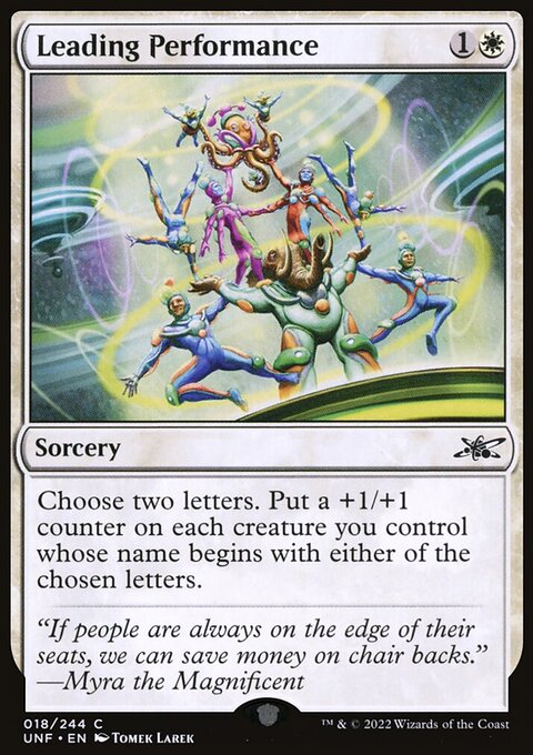 Leading Performance, Unfinity #18, Magic: The Gathering card