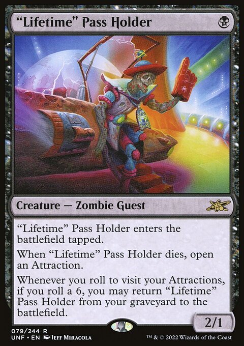 "Lifetime" Pass Holder, Unfinity #79, Magic: The Gathering card