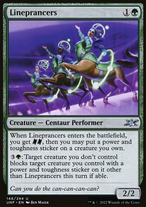 Lineprancers, Unfinity #146, Magic: The Gathering card
