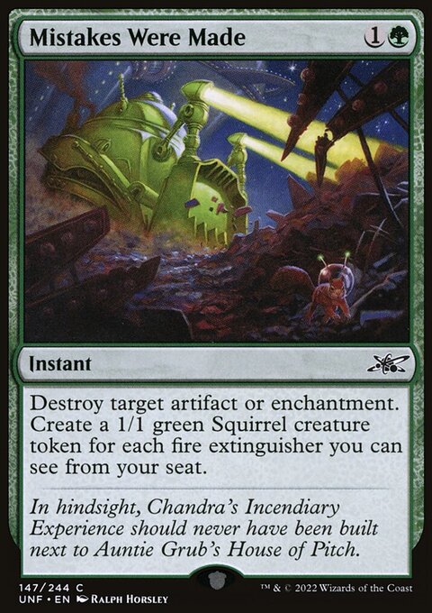 Mistakes Were Made, Unfinity #147, Magic: The Gathering card