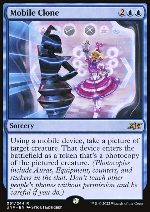 Mobile Clone, Unfinity #51, Magic: The Gathering card